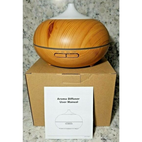 MOKOQI Essential Oil Diffuser Light Wood Grain 300 ML New in Box - Picture 1 of 5